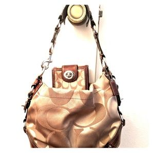 Authentic Coach purse with matching wallet